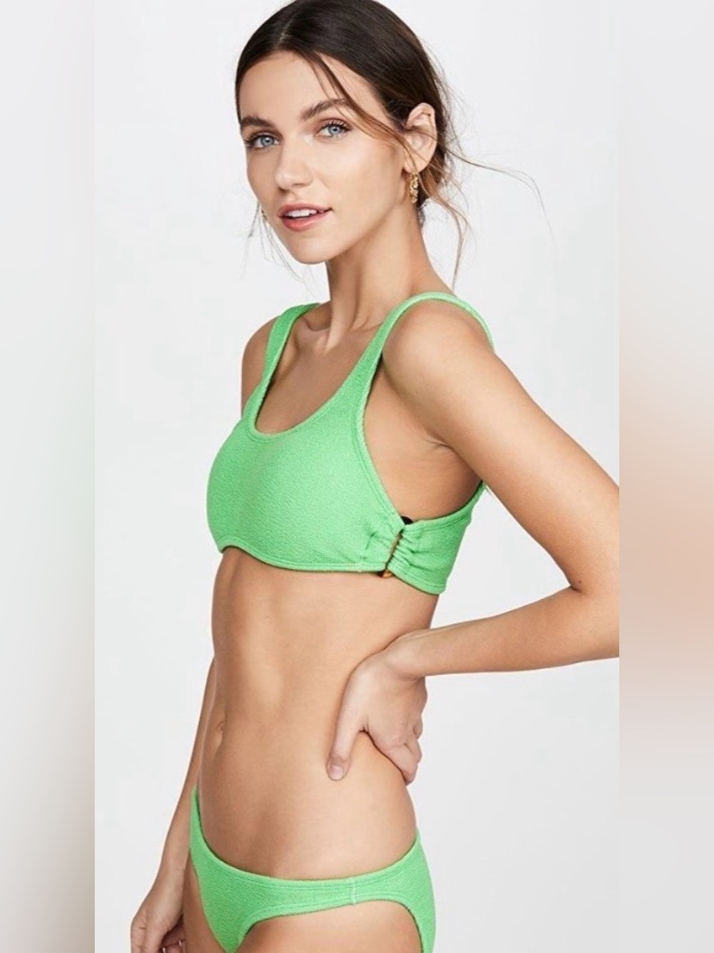 pilyq kiwi reef bikini swimsuit set side ring nwt